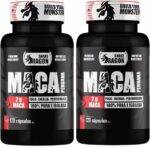 2x Maca Peruana Negra 120 Capsulas 2000mg Black Pura Premium Importada Para Homens e Mulheres Original