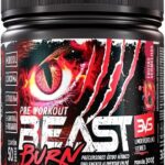 3VS Nutrition Pré-Workout Beast Burn 300g – Suplemento Pré-Treino Fórmula Única com Cafeína, Beta Alanina, L-Carnitina, Citrulina, Morosil® e Cúrcuma – 50 Doses 300gr Sabor Frutas Vermelhas