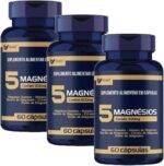 5 Magnesio Quelato Malato Taurato 60 Capsulas 3 Unidades