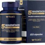 5 Magnésios 500mg 120 Cápsulas - Quelato Malato Taurato Citrato e Óxido de Magnésio