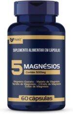 5 Magnesios Quelato Malato Taurato - 60 Capsulas Muwiz