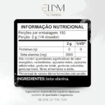 Beta Alanina Pura 300g ELLYM NUTRITION Performance Para Treino e Recuperação Muscular Pós Treino - Imagem 3