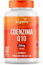 Coenzima Q10 200mg com vitamina E 10mg, alta concentração, 60 cápsulas, Biogens (Unidade)