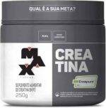 Creatina Monohidratada Creapure Em Pó 83 Doses Pote 250g Max Titanium