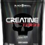 Creatine Turbo BlackSkull - Creatina Monohidratada em pó, com carboidrato para melhor absorção e performance (150g Refil, Sem sabor)