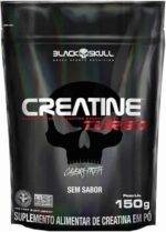 Creatine Turbo BlackSkull - Creatina Monohidratada em pó, com carboidrato para melhor absorção e performance (150g Refil, Sem sabor)