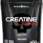 Creatine Turbo BlackSkull - Creatina Monohidratada em pó, com carboidrato para melhor absorção e performance (300g Refil, Sem sabor)