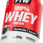 FTW 100% Whey Protein com Proteína Concentrada WPC, Suplemento Alimentar Pós-Treino em Pó com Fonte de Proteína do Soro do Leite, Alto Valor Biológico, Sem Glúten – Pote 900g (Sabor Cookies)