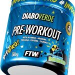 FTW Pré-Treino Diabo Verde Diploko em Pó com Cafeína, Aminoácidos Beta‑Alanina e Arginina para Treinos e Atividades Físicas - Pote 300 g (Blueberry Radioativo)