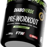 FTW Pré-Treino Diabo Verde em Pó com Cafeína, Aminoácidos Beta‑Alanina e Arginina para Treinos e Atividades Físicas - Pote 300 g (Frutas Vermelhas)