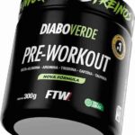 FTW Pré-Treino Diabo Verde em Pó com Cafeína, Aminoácidos Beta‑Alanina e Arginina para Treinos e Atividades Físicas - Pote 300 g (Limão)