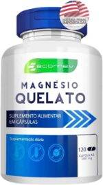 Magnesio Quelato 500mg 100% Puro Maxima Absorção 120 Cáps Ecomev 2 Meses