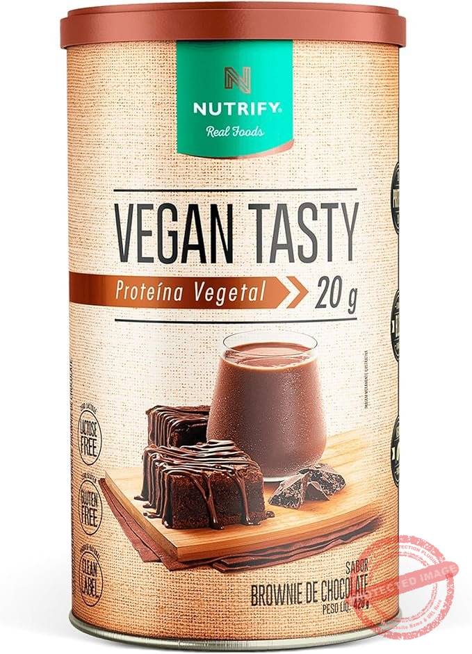 NUTRIFY-Vegan-Tasty-Proteina-Vegetal-com-20g-de-Proteina-por-Dose-Suplemento-Alimentar-A-Base-de-Plantas-Sem-Lactose-Sem-Gluten-Vegano-Sabor-Brownie-de-Chocolate-420g-1.jpg NUTRIFY Vegan Tasty Proteína Vegetal com 20g de Proteína por Dose - Suplemento Alimentar À Base de Plantas - Sem Lactose, Sem Glúten, Vegano - Sabor Brownie de Chocolate - 420g - Imagem 1
