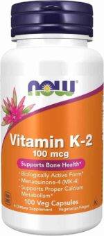 Vitamina K2 100mcg (100 Vcaps) Now Foods