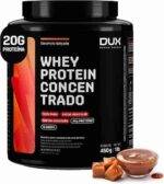 Whey Protein Concentrado Caramelo Salgado Pote 450g – Contribui para o Ganho Muscular Hipertrofia – Dux Human Health