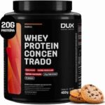 Whey Protein Concentrado Cookies Pote 450g – Contribui para o Ganho Muscular Hipertrofia – Dux Human Health