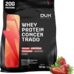 Whey Protein Concentrado Morango Refil 1.8kg – Contribui Para o Ganho Muscular Hipertrofia – Dux Human Health